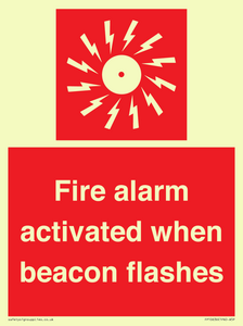 Fire alarm activated when beacon flashes
